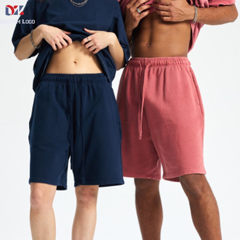 Men's Casual Shorts Manufacturer - Summer 330gsm Waffle Cotton Breathable Elastic Loose Drawstring Shorts