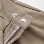 Women's Linen Shorts Manufacturer - Spring New Fashion Blend Fabric Woven Bermuda Vintage High Waist Shorts