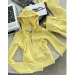 Women's Jogger Set Manufacturer - Custom Zip up Cropped Hoodie Stacked Flared Pants Tracksuit