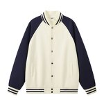 Men's Baseball Jacket Manufacturer - Autumn Winter American Style Casual Trendy Loose Color Block Jacket