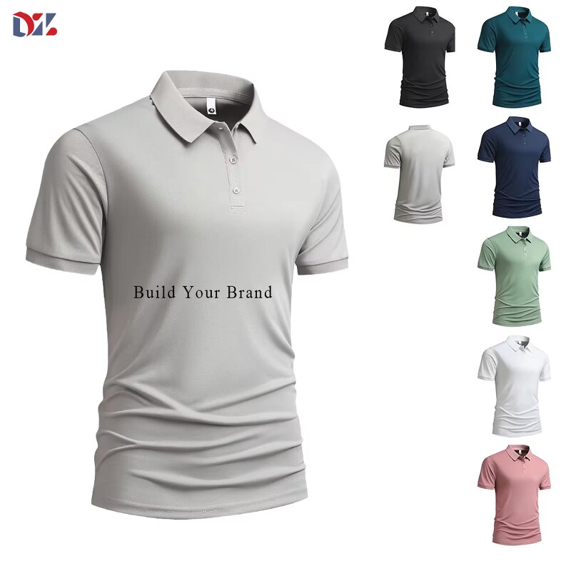 Men's Polo Shirt Manufacturer - Custom Short Sleeve Pop Solid Colour Knitted ODM Casual Tops