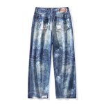 Men's Fashion Jeans Manufacturer - Custom High Quality Graffiti Wash Loose Straight Leg Denim Pants