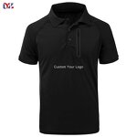 Men's Golf Polo Shirt Manufacturer - Custom Logo 100% Polyester Short Sleeve Button Athletic Tee