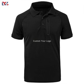 Men's Golf Polo Shirt Manufacturer - Custom Logo 100% Polyester Short Sleeve Button Athletic Tee