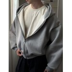 Unisex Hoodie Manufacturer - Custom Double Layer Acid Wash Solid Fleece Baggy Heavyweight Oversized Cropped Top