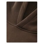 Men's Pullover Hoodie Manufacturer - Solid Streetwear 100% Cotton Heavyweight Washed Stone Monkey Sun Fade Brown Top