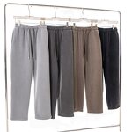 Men's Fleece Pants Manufacturer - High-End Custom Printed Straight Loose Trend Flat OEM Service Pants