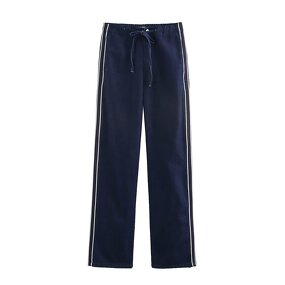 Women's Denim Jeans Manufacturer - Spring New Chic High Waist Breathable Straight Side Strap Vintage Ankle Pants