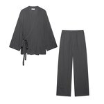 Women's Horn Pants Manufacturer - Spring New Chic Pajama Style Vintage High Waist Female Casual Trousers