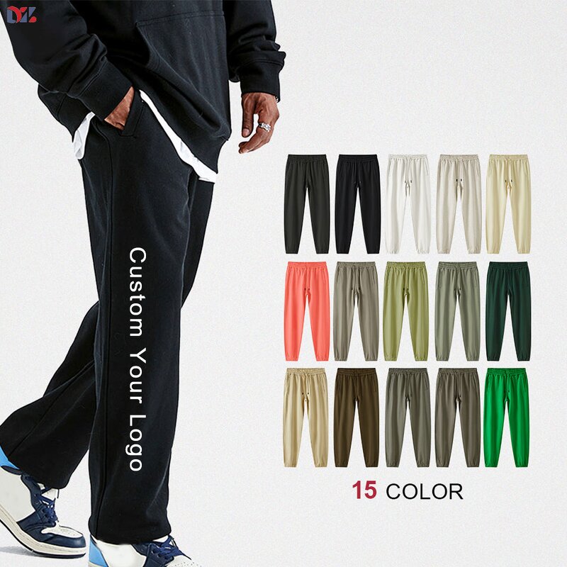 Men's Sweatpants Manufacturer - Custom 400gsm Heavyweight Unisex 100% Cotton Thick Terry Pants