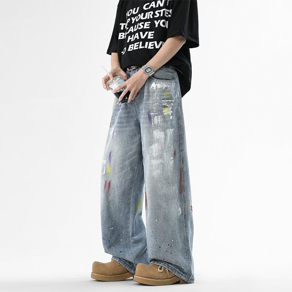 Women's Wide Leg Jeans Manufacturer - New High Waisted Slimming Straight-Leg Trendy Denim Trousers