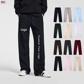 Men's Flare Sweat Pants Manufacturer - 430gsm Blank Heavyweight Oversized Designer Custom Logo Pants