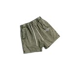 Women's Casual Shorts Manufacturer - Outdoor Soild Color Acid Wash Cotton Joggers Sport Fitness Shorts