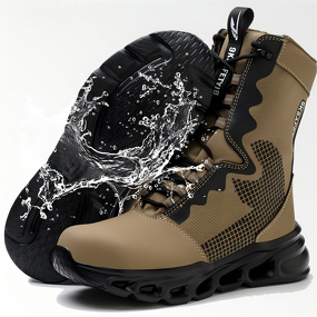 Industrial Safety Boots Manufacturer - Hot Sale Waterproof High-top Steel Toe Dust-proof Construction Shoes