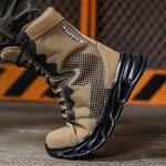 High-top Safety Boots Manufacturer - Designer Wear-resistant Waterproof Anti Smash Outdoor Work Shoes