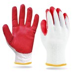 Nitrile Coated Gloves Manufacturer - 13G White Yarn Orange Rubber Custom Logo Nylon Core