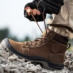 Cowhide Safety Boots Manufacturer - Men's Breathable Wear-Resistant Waterproof Winter Labor Protection Shoes