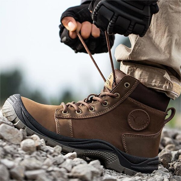 Cowhide Safety Boots Manufacturer - Men's Breathable Wear-Resistant Waterproof Winter Labor Protection Shoes