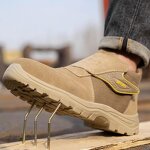 Steel Toe Safety Shoes Manufacturer - Light Weight Leather Work Shoes for Men Workers Boots