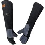 Animal Handling Gloves Manufacturer - Bite Proof Double Leather Padding for Cat Dog Snake Reptile