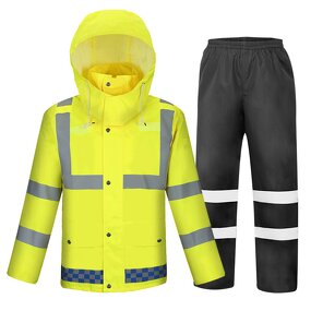 Reflective Raincoat Manufacturer - High Visibility Traffic Patrol Waterproof Workwear Uniform