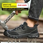 Work Safety Shoes Manufacturer - Men's 2025 New Lightweight Anti-Brute Force Anti-Piercing Steel Toe Shoes