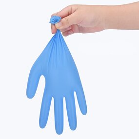 Disposable Nitrile Gloves Manufacturer - GMC 100% NBR 9 Inch Blue Powder Free Examination Gloves