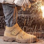 Welding Safety Boots Manufacturer - New Labor Insurance Anti-smashing Stab-proof Cowhide High Temp Shoes