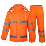 Reflective Raincoat Manufacturer - High Visibility Traffic Patrol Waterproof Workwear Uniform