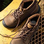 Cowhide Safety Boots Manufacturer - Men's Breathable Wear-Resistant Waterproof Winter Labor Protection Shoes