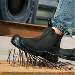 Safety Work Boots Manufacturer - Genuine Leather Rubber Outsole Steel Toe Waterproof Men Women Shoes