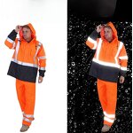 Rain Jacket Manufacturer - High Quality PU Waterproof Hooded Reflective Safety Hiking Raincoat
