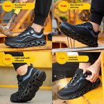 Summer Safety Shoes Manufacturer - Men's Cross-Border Anti-Braking Anti-Stab Rotor Button Comfort Shoes