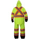 Safety Work Suits Manufacturer - High Visibility Black Bottom Reflective Jacket Pants Detachable Hood