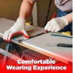 Nitrile Coated Gloves Manufacturer - 13G White Yarn Orange Rubber Custom Logo Nylon Core