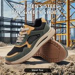 Safety Sneakers Manufacturer - 2024 Custom Anti-Smashing Steel Toe Breathable Mesh Microfiber Suede Shoes