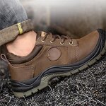Cowhide Safety Boots Manufacturer - Men's Breathable Wear-Resistant Waterproof Winter Labor Protection Shoes