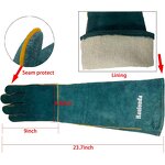 Pet Grooming Gloves Manufacturer - Anti-Bite Leather Safety for Bathing Dog Cat Bird Snake Lizard