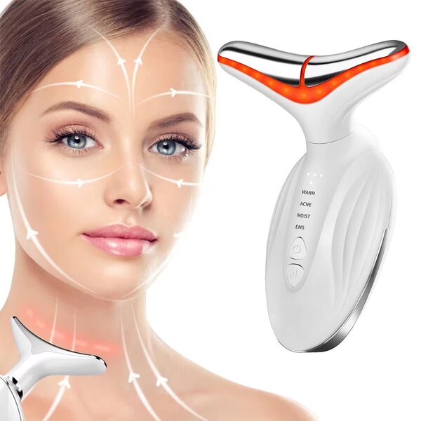 Face Neck Lifting Massager Manufacturer - Double Head Vibration Hot Compress Color Light Skin Tightening Hand Held