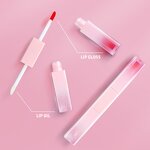 Lip Gloss Manufacturer - Double End Lip Glaze Soft Cream 2 in 1 Dual Heads Moisturizing Without Logo