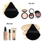 Powder Puff Manufacturer - Triangle Loose Powder Face Thick Soft Cotton Private Label Finger Velour Velvet