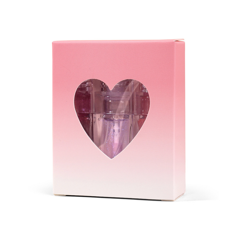 Lip Gloss Set Manufacturer - LOGO New Heart-Shaped Transparent Square Tube 3-Pack Temperature-Sensitive