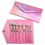 Makeup Brush Set Manufacturer - Hot Sell Fashionable 10pcs Foundation Make up Brushes with Shell Cosmetic Bag