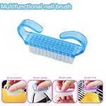 Nail Brush Manufacturer - Private Label Pink Cleansing Pedicure Manicure Cleaner Fingernail Dust Brushes Handle Grip