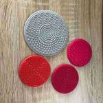 Makeup Brush Cleaner Mat Manufacturer - 8 cm Multi Color Cosmetic Brush Cleaning Pad Black White Pink
