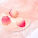 Makeup Sponge Manufacturer - 2023 Free Sample Fart Peach Shape Soft Gradient Color Cosmetic