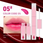 Lip Gloss Manufacturer - Double End Lip Glaze Soft Cream 2 in 1 Dual Heads Moisturizing Without Logo