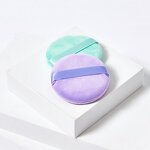 Powder Puff Manufacturer - Round Loose Powder Face Thick Soft Cotton Private Label Finger Velour Velvet