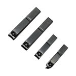 Nail Clippers Set Manufacturer - Black Matte Stainless Steel 3 Pcs Slant Edge Toenail Cutter Gift for Men & Women
