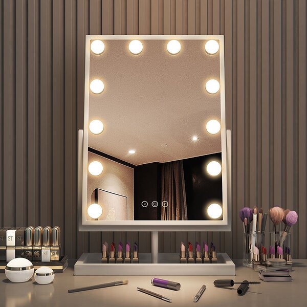 Makeup Mirror Manufacturer - OEM Handheld LED Light Wholesale Low MOQ Custom LOGO Plastic Travel Portable